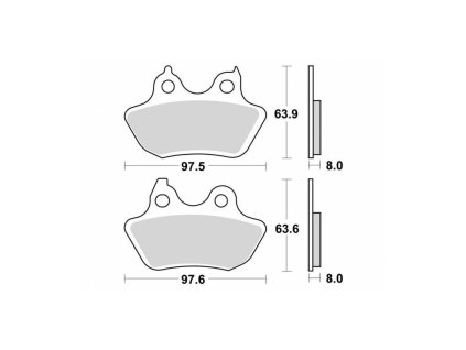 Brzdové destičky, BRAKING (semi-metalická směs SM1) 2 ks v balení