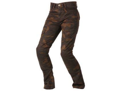 Kalhoty CAMINO, AYRTON, dámské (hnědé camo/seprané)