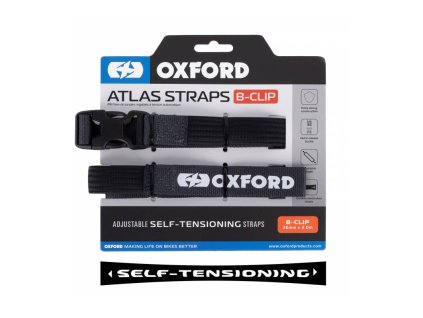 Zavazadlové popruhy Atlas B-Clip, 2 ks, OXFORD (šedá, 26mm x 2m)