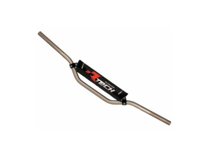 řídítka (Michael P.) o průměru 22 mm s hrazdou a chráničem, RTECH (barva titanová)