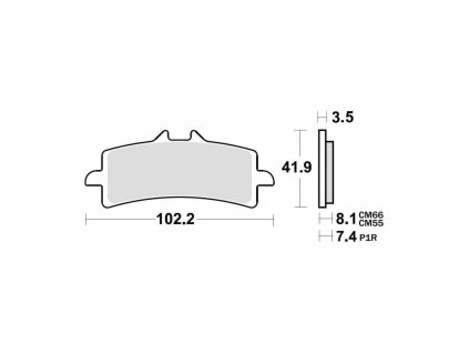 Brzdové destičky, BRAKING (sinterová směs CM55) 2 ks v balení