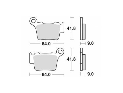 Brzdové destičky, BRAKING (semi-metalická směs SM1) 2 ks v balení
