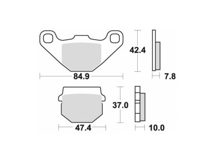 Brzdové destičky, BRAKING (semi-metalická směs SM1) 2 ks v balení