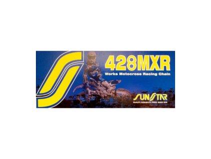 řetěz 428MXR, SUNSTAR (bezkroužek, barva zlatá, 122 článků)