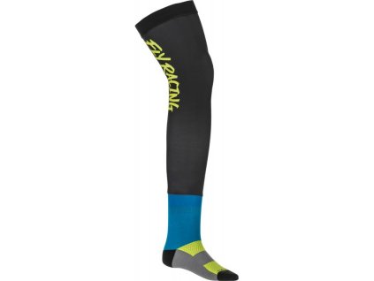 Ponožky dlouhé Knee Brace, FLY RACING - USA (hi-vis/černá/modrá)