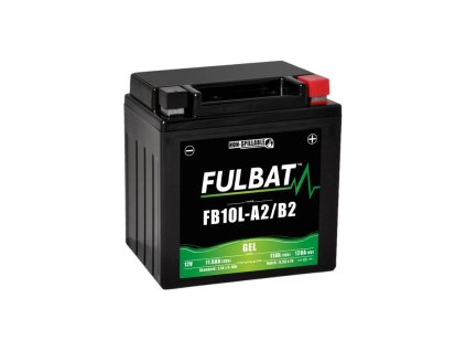 Baterie 12V, YB10L-A2/B2 GEL, 12V, 11Ah, 120A, bezúdržbová GEL technologie 133x90x145 FULBAT (aktivovaná ve výrobě)