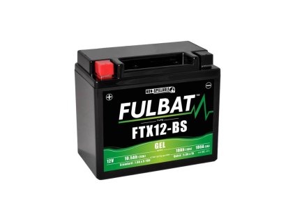 Baterie 12V, YTX12-BS GEL, 10Ah, 180A, bezúdržbová GEL technologie 150x87x130 FULBAT (aktivovaná ve výrobě)