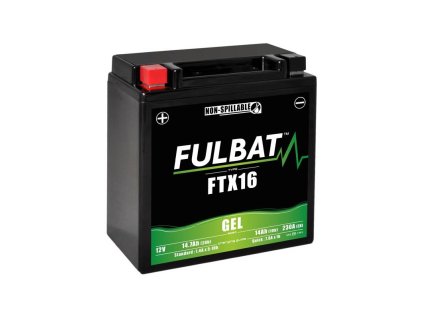 Baterie 12V, YTX16-BS GEL (Husquarna), 14Ah, 230A, levá, bezúdržbová GEL technologie, 150x87x161, FULBAT (aktivovaná ve výrobě)