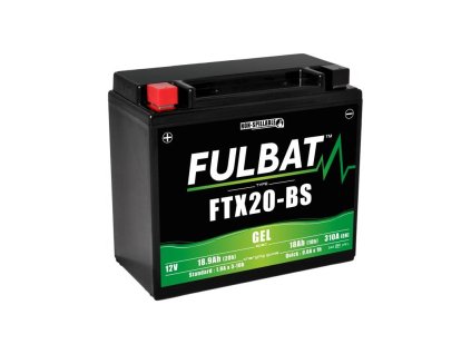 Baterie 12V, YTX20-BS GEL, 12V, 18Ah, 310A, bezúdržbová GEL technologie 175x87x155 FULBAT (aktivovaná ve výrobě)