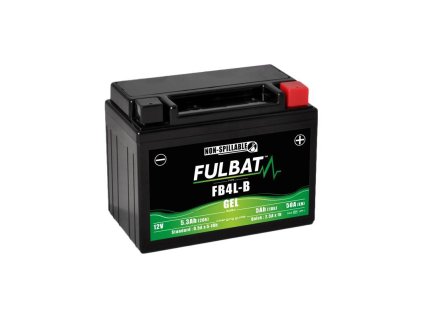 Baterie 12V, YB4L-B GEL, 12V, 5Ah, 50A, bezúdržbová GEL technologie 120x70x92 FULBAT (aktivovaná ve výrobě)