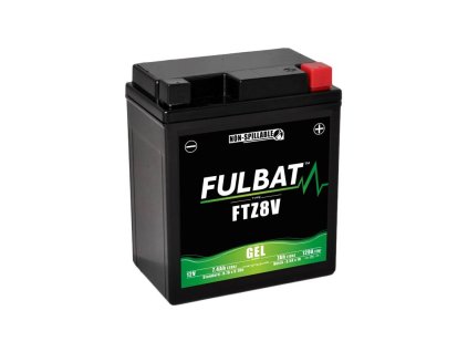 Baterie 12V, YTZ8V GEL, 7Ah, 120A, bezúdržbová GEL technologie 113x70x130 FULBAT (aktivovaná ve výrobě)
