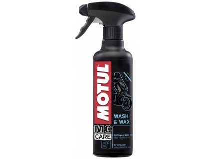 MOTUL suchý čisticí a ochranný vosk E1 WASH & WAX, 400 ml