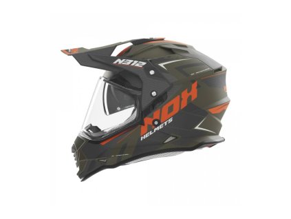 Přilba N312 Vapor, NOX (khaki matná,oranžová) 2025