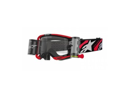 Brýle VISION 8 LUAR ROLL-OFF WIDE VISION, ALPINESTARS (červená/černá, čiré plexi a roll-off systém) 2025