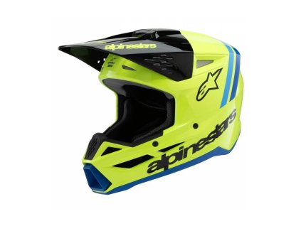 Přilba S-M3 RADIUM, ALPINESTARS, dětská (žlutá fluo/černá/modrá) 2026