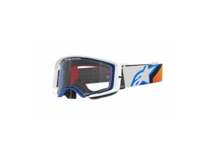 Brýle SUPERTECH CORP, ALPINESTARS (modrá/oranžová, čiré plexi) 2025