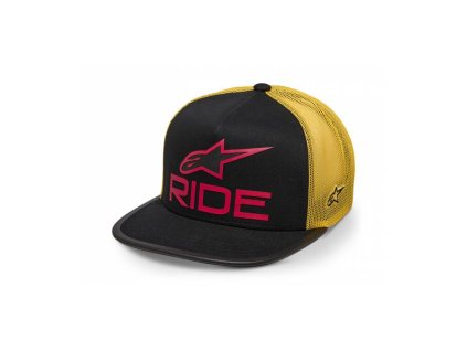 Kšiltovka RIDE 4.0 TRUCKER, ALPINESTARS (černá/žlutá/červená)