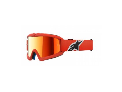 Brýle VISION YOUTH CORP, ALPINESTARS, dětské (oranžová, zrcadlové červené plexi) 2026