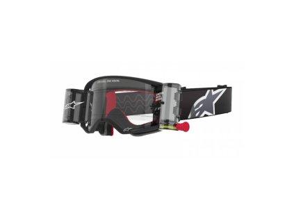 Brýle SUPERTECH CORP ROLL-OFF WIDE VISION, ALPINESTARS (černá/šedá, čiré plexi a roll-off systém) 2025
