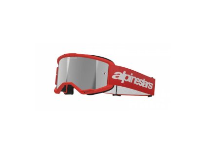 Brýle VISION 3 WORDMARK, ALPINESTARS (červená, zrcadlové stříbrné plexi) 2026