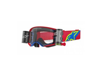 Brýle SUPERTECH CORP ROLL-OFF WIDE VISION, ALPINESTARS (červená/modrá, čiré plexi a roll-off systém) 2025