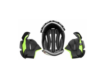 Lícnice a klobouk pro přilby Cross Cup Two/Sonic, CASSIDA (černá/šedá/žlutá fluo)