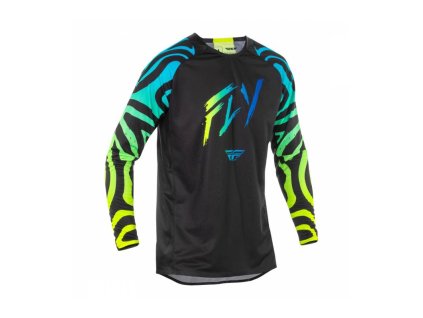 Dres EVOLUTION, FLY RACING - USA 2025 (černá/modrá/hi-vis)