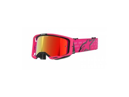 Brýle VISION 8 CORP, ALPINESTARS (růžová, zrcadlové červené plexi) 2026