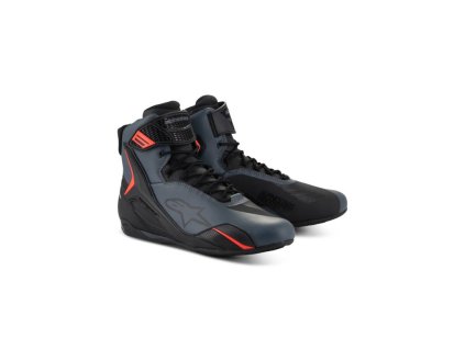 Boty FASTER-4, ALPINESTARS (černá/šedá/červená fluo) 2025