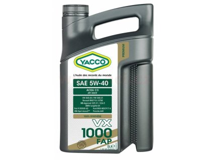 YACCO motorový olej plně syntetický VX 1000 FAP 5W40 5l