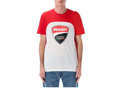 Triko DUCATI CORSE (bílá, červená)