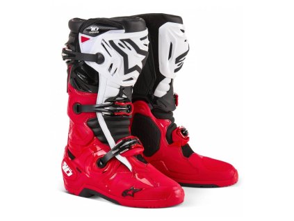 Boty TECH 10 ENDURO, ALPINESTARS (červená/černá/bílá) 2025