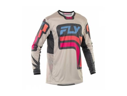Dres LITE VICE, FLY RACING - USA 2025 (šedá/růžová)