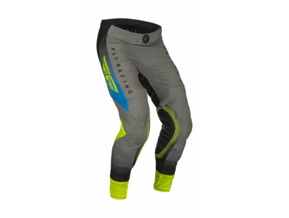 Kalhoty LITE, FLY RACING - USA 2023 (šedá/modrá/hi-vis)