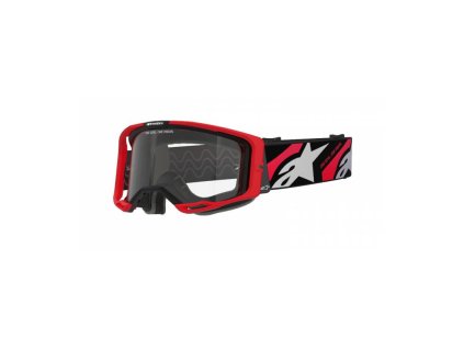 Brýle VISION 8 LUAR, ALPINESTARS (červená/černá, čiré plexi) 2025