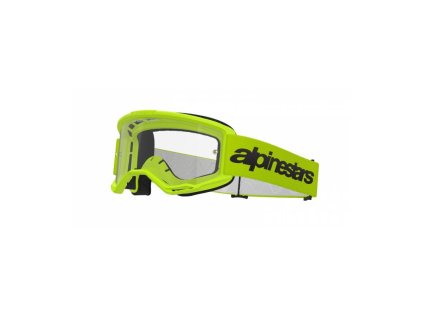 Brýle VISION 3 WORDMARK, ALPINESTARS (žlutá fluo, čiré plexi) 2025