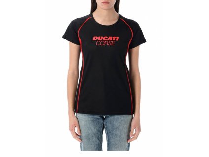 Triko DUCATI CORSE, dámské (černá, červená)
