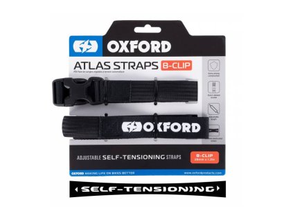 Zavazadlové popruhy Atlas B-Clip, 2 ks, OXFORD (černá, 26mm x 1,2m)