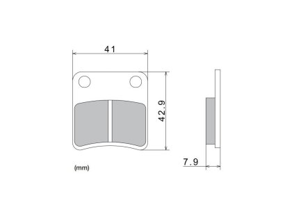 Brzdové destičky, NISSIN (semi-metalická směs) 2 ks v balení