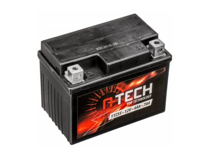 Baterie 12V, YTX4L/YTZ5S, 4Ah, 70A, bezúdržbová GEL technologie, 113x70x85, A-TECH (aktivovaná ve výrobě)