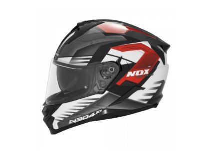 Přilba N304S CARVER, NOX (černá,bílá,červená) 2025