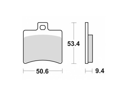 Brzdové destičky, BRAKING (semi-metalická směs SM1) 2 ks v balení