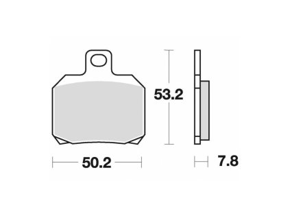 Brzdové destičky, BRAKING (semi-metalická směs SM1) 2 ks v balení