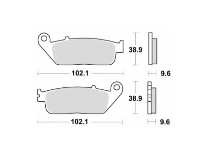 Brzdové destičky, BRAKING (semi-metalická směs SM1) 2 ks v balení