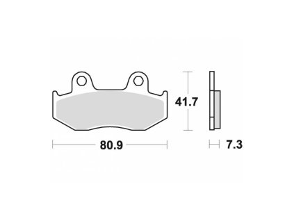 Brzdové destičky, BRAKING (semi-metalická směs SM1) 2 ks v balení