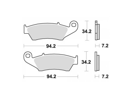 Brzdové destičky, BRAKING (semi-metalická směs SM1) 2 ks v balení