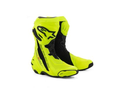 Boty SUPERTECH R VENTED, ALPINESTARS (žlutá fluo/černá, perforovaná obšívka) 2026