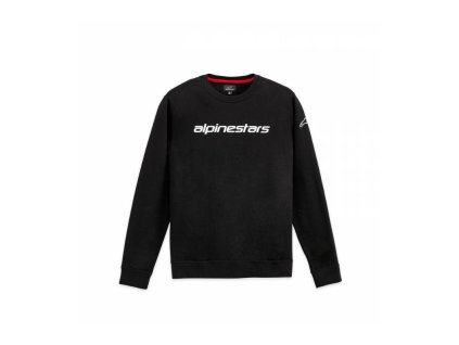 Mikina LINEAR CREW 3, ALPINESTARS (černá/bílá)