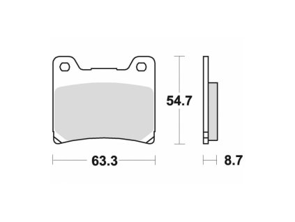 Brzdové destičky, BRAKING (semi-metalická směs SM1) 2 ks v balení