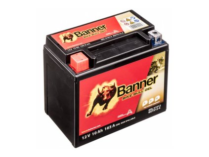 Baterie gelová 12V, YTX12-BS, 10Ah, 165A, BANNER Bike Bull GEL 150x87x130